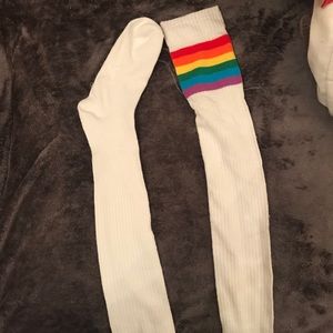 Thigh High Rainbow Socks